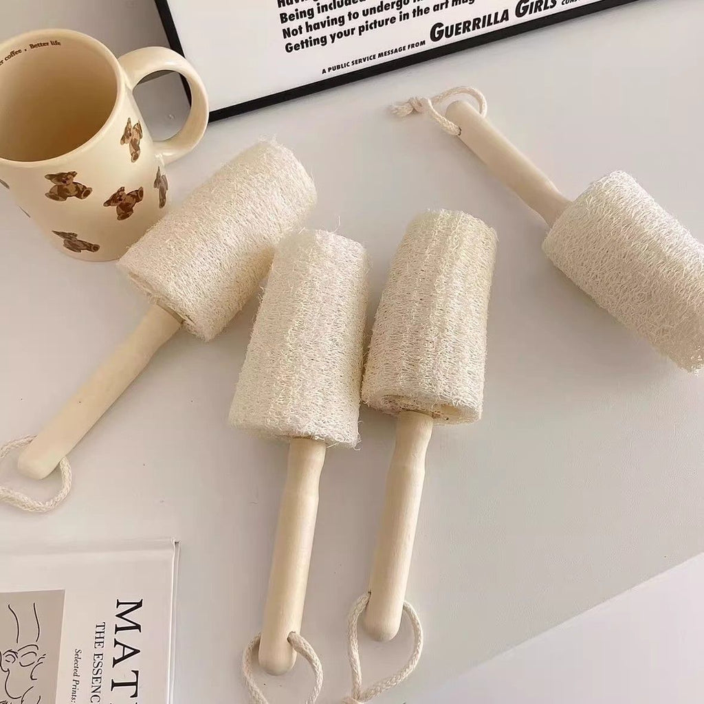 Loofah Dish Brush with Wooden Handle