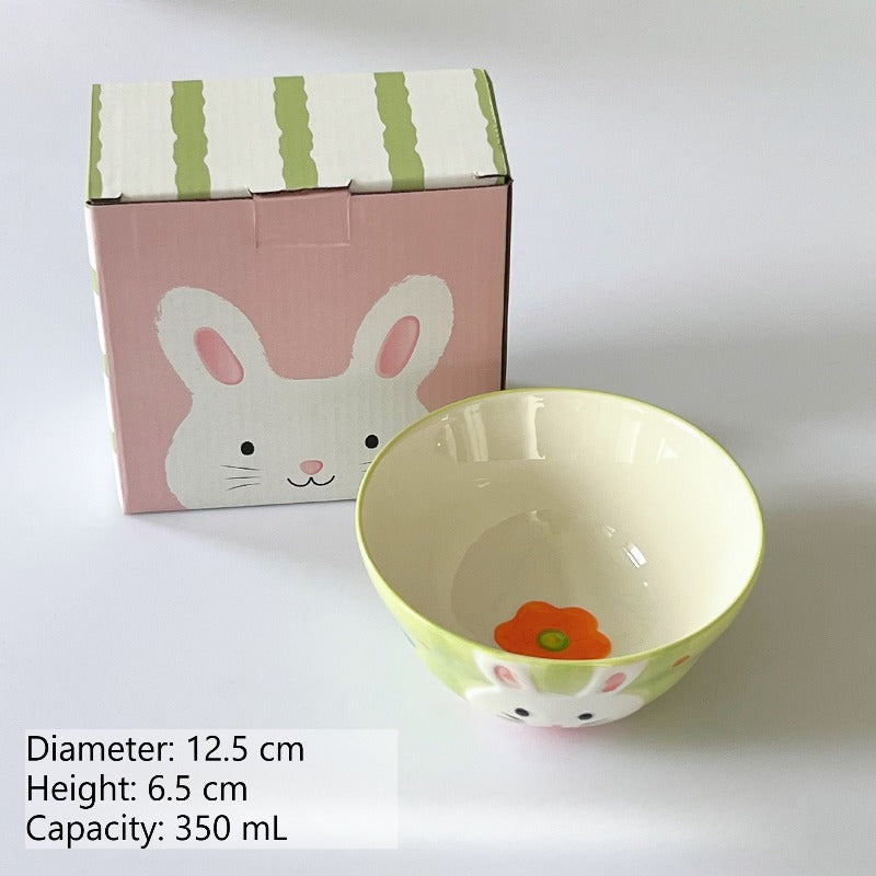 Cute Rabbit Ceramic Rice Bowl - Modomu