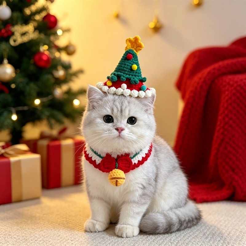 Christmas Tree Pet Hat Set