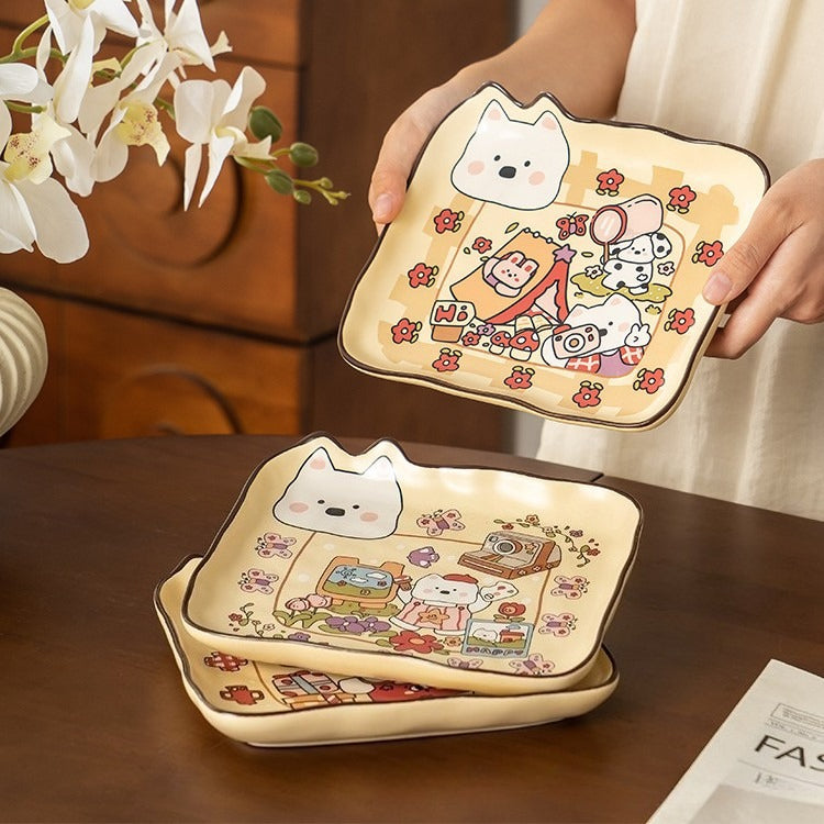 Cartoon Ceramic Breakfast Plate - Modomu