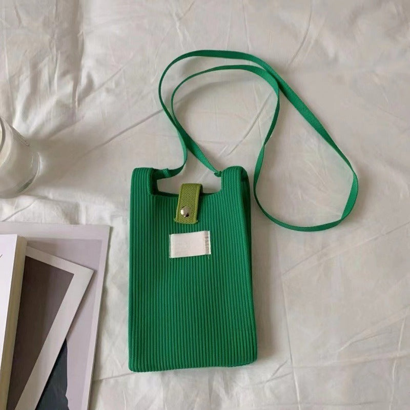 Ribbed Knit Phone Pouch