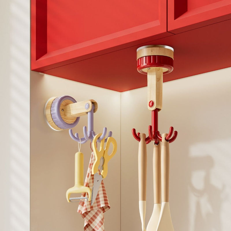 Rotating Six-Claw Utensil Hook