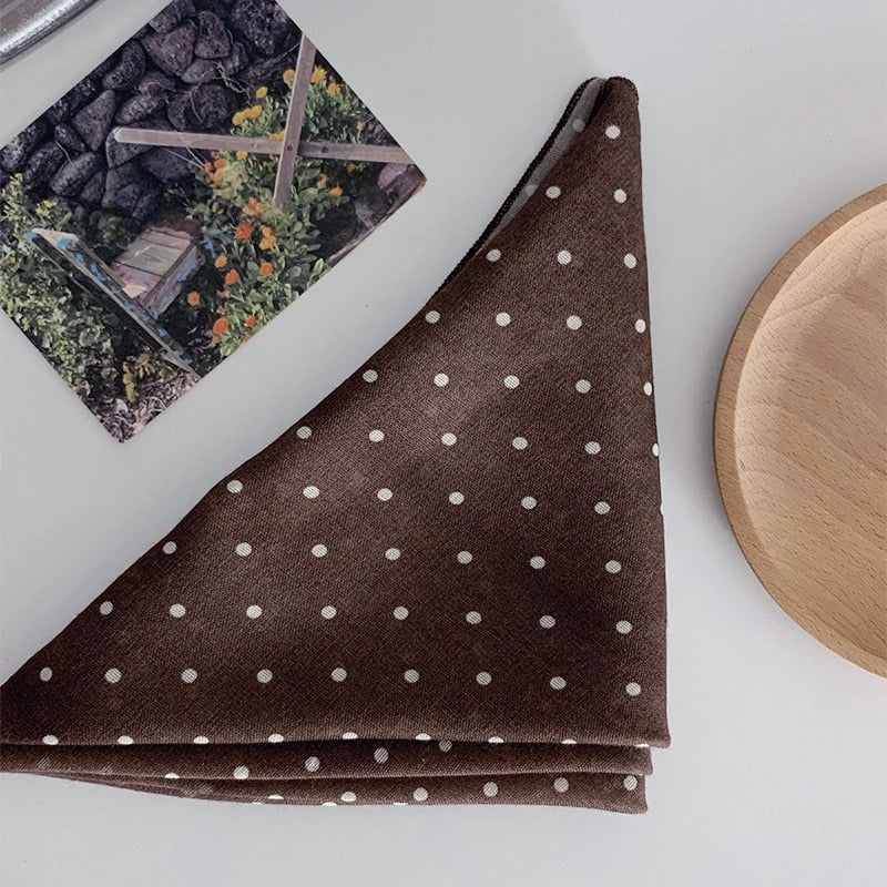 Polka Dot Retro Silk Headscarf