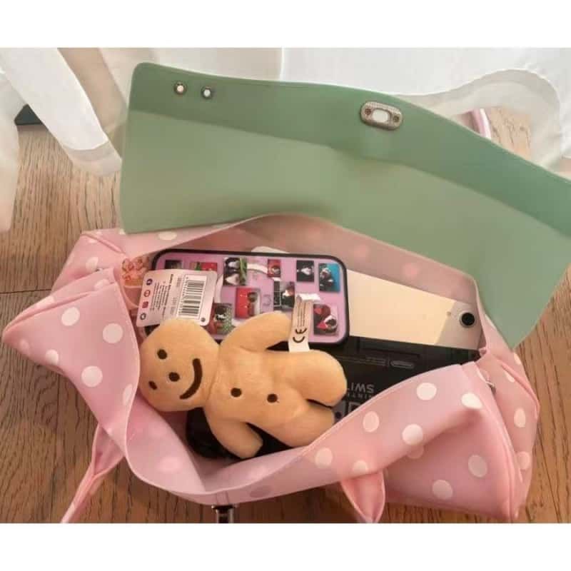 Polka Dot Strawberry Jelly Tote