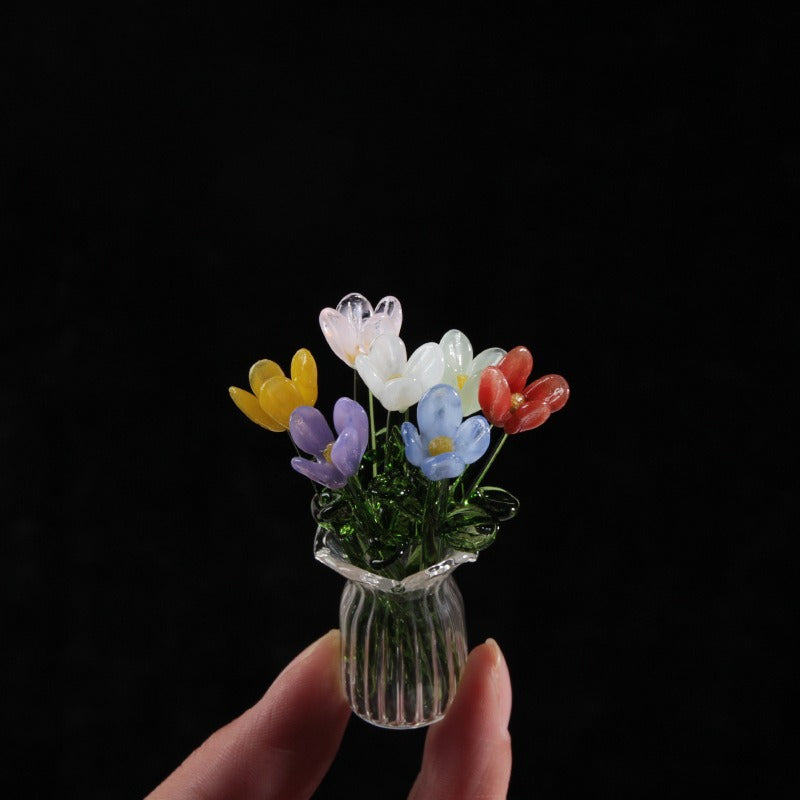 Handmade Glass Flower Arrangement
