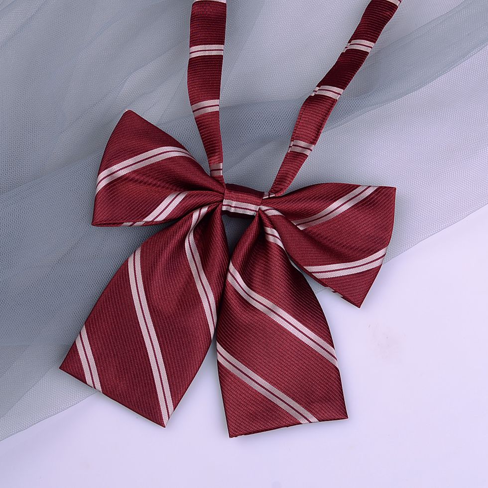 Striped School Uniform Bow Tie - Modomu