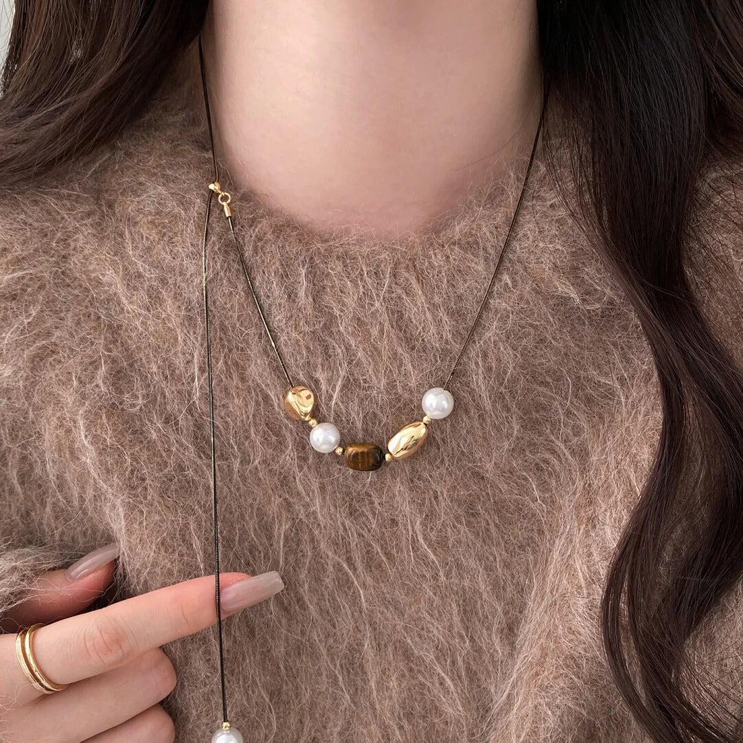 Retro Beaded Necklace Statement - Modomu