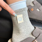 Puppy Label Double-Cuff Socks