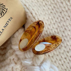 Amber Marbled Snap Clips