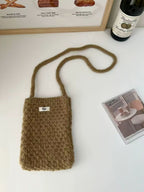 Popcorn Knit Phone Crossbody Bag