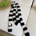 Striped Plush Skinny Scarf