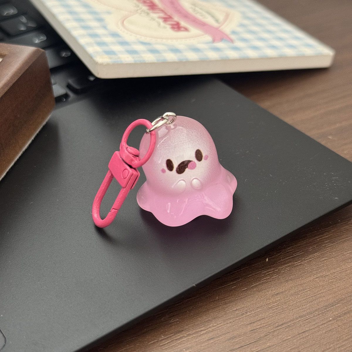 Glowing Ghost Keyring Charm