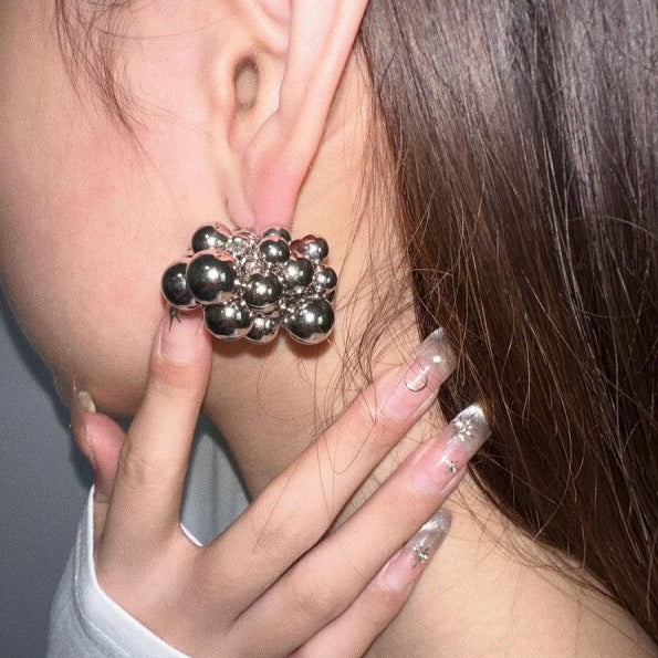 Irregular Grape Seed Stud Earrings