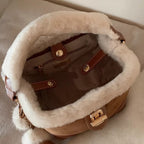 Plush Bucket Shoulder Crossbody Bag - Modomu