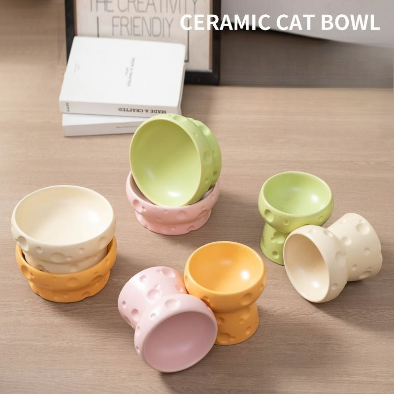 Ceramic Pet Elevated Feeding Bowl