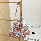 Printed Canvas Slouch Tote