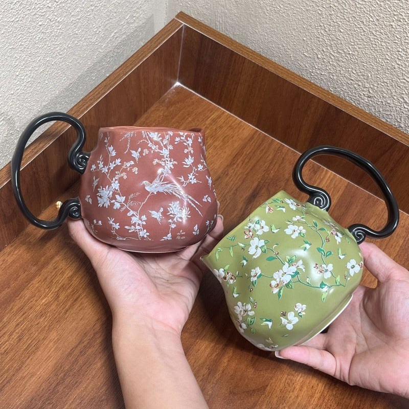 Vintage Floral Ceramic Mug