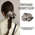Satin Ruffle Ponytail Clip