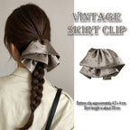 Satin Ruffle Ponytail Clip