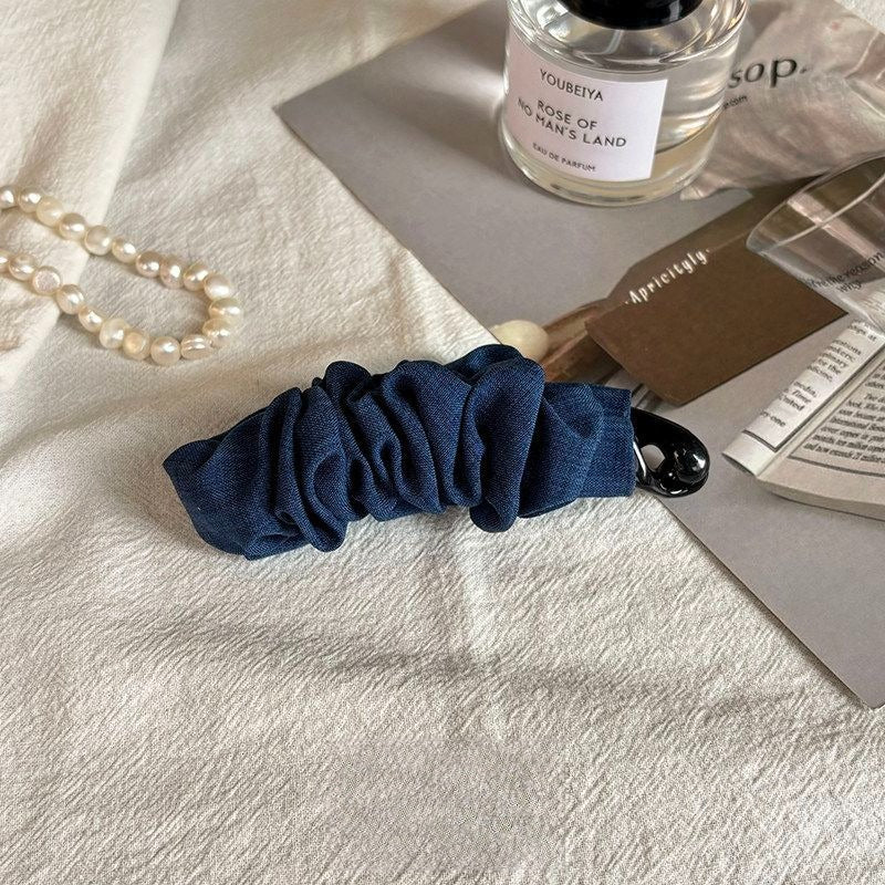 Denim Banana Hair Clip