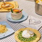 Retro French Script Tableware