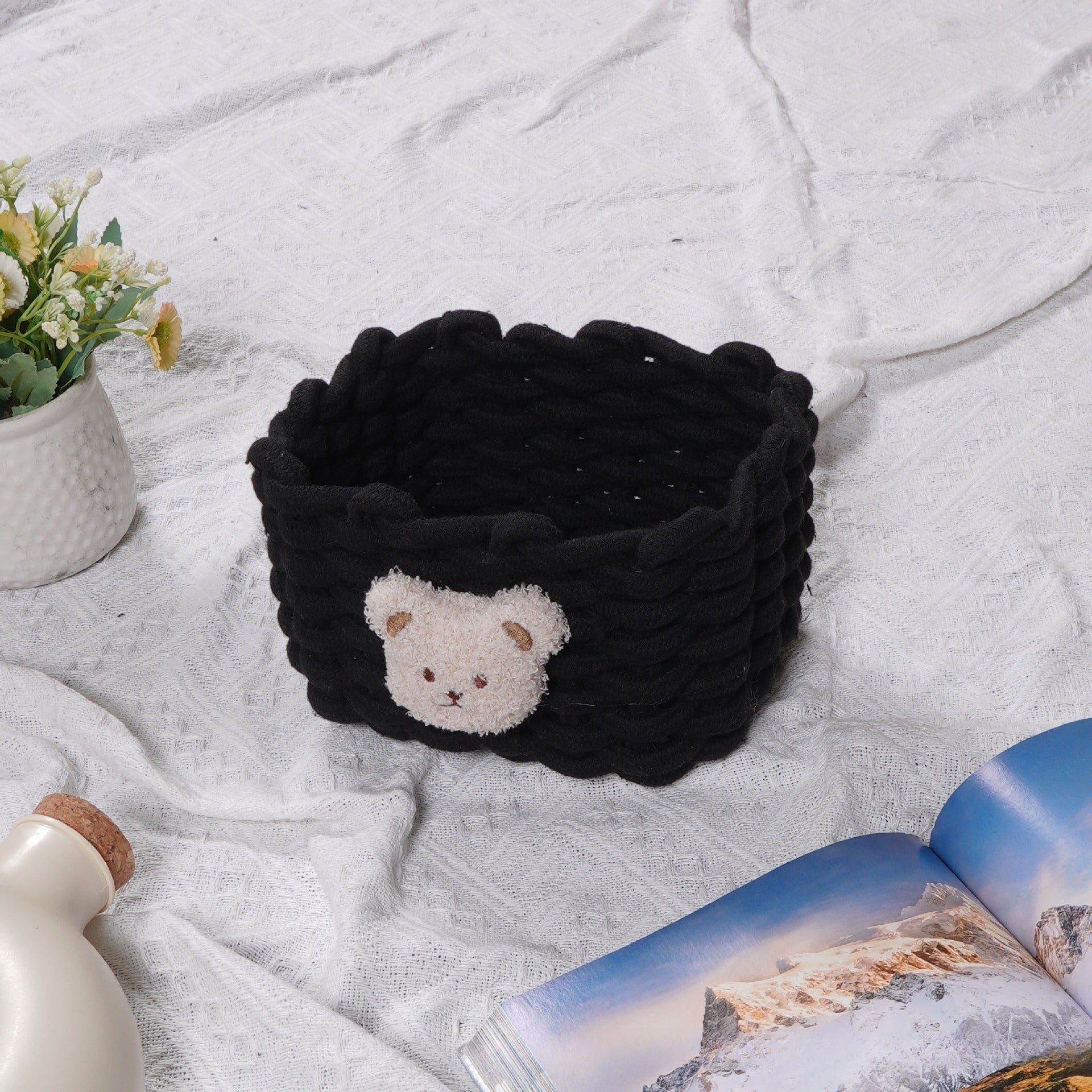 Bear Cotton Rope Storage Basket - Modomu