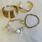 Layered Geometric Open Bracelet Set - Modomu