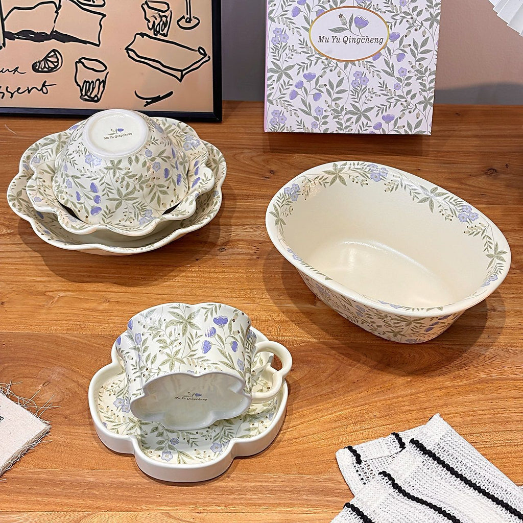 French Floral Ceramic Tableware