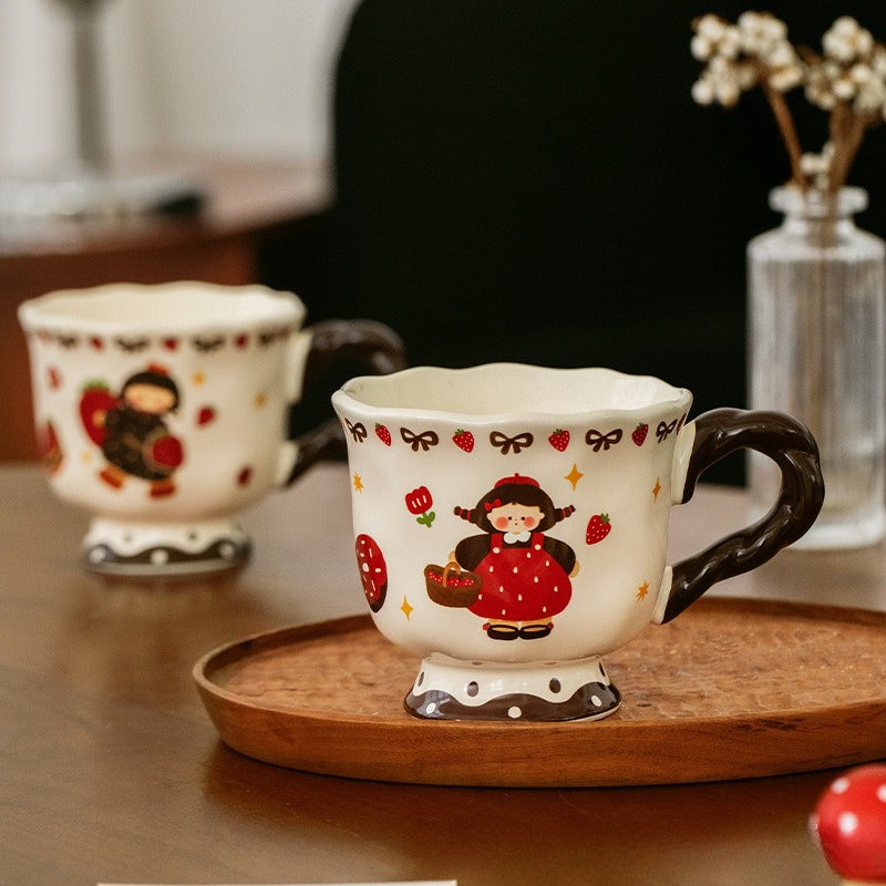 Strawberry Girl Ceramic Coffee Mug