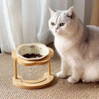 Ceramic Cat Bowl Elevated Stand
