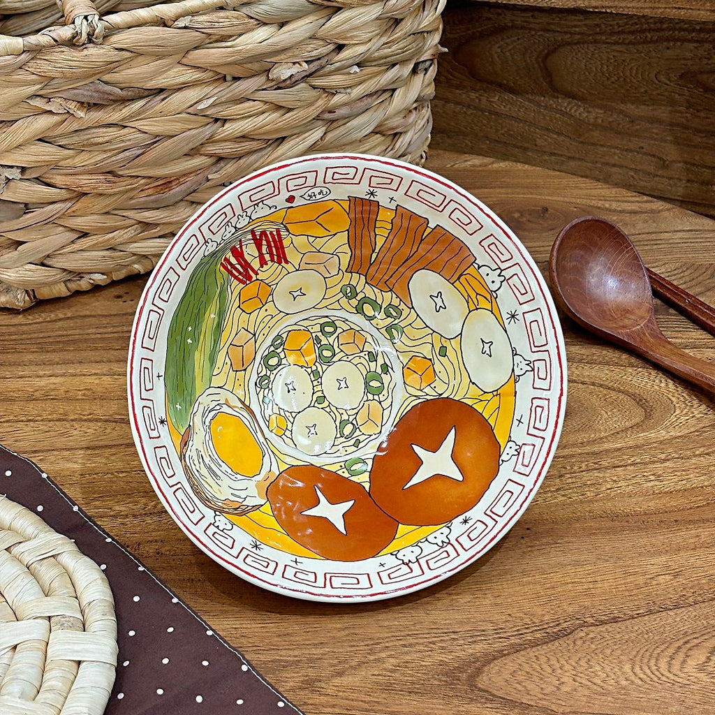 Hand-Painted Japanese Ramen Bowl