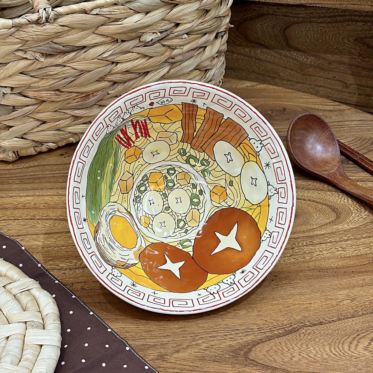 Hand-Painted Japanese Ramen Bowl