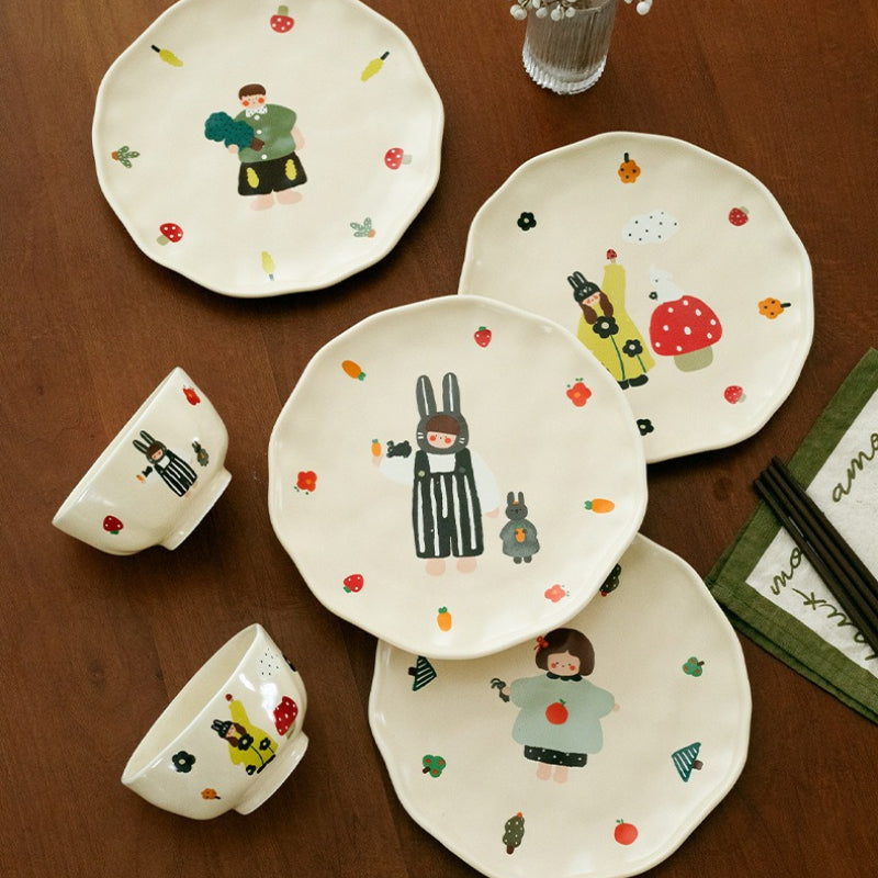 Family Cartoon Ceramic Tableware - Modomu
