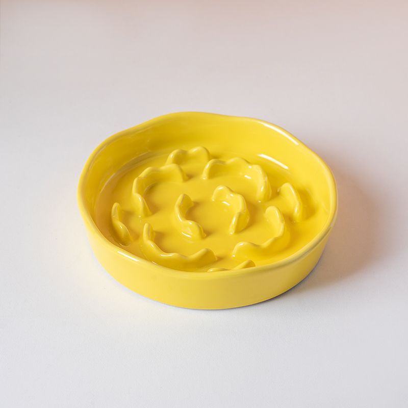 Ceramic Pet Slow Feeder Bowl