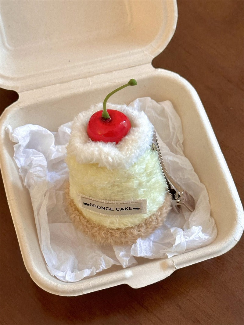 Plush Cake Dessert Pendant Accessory