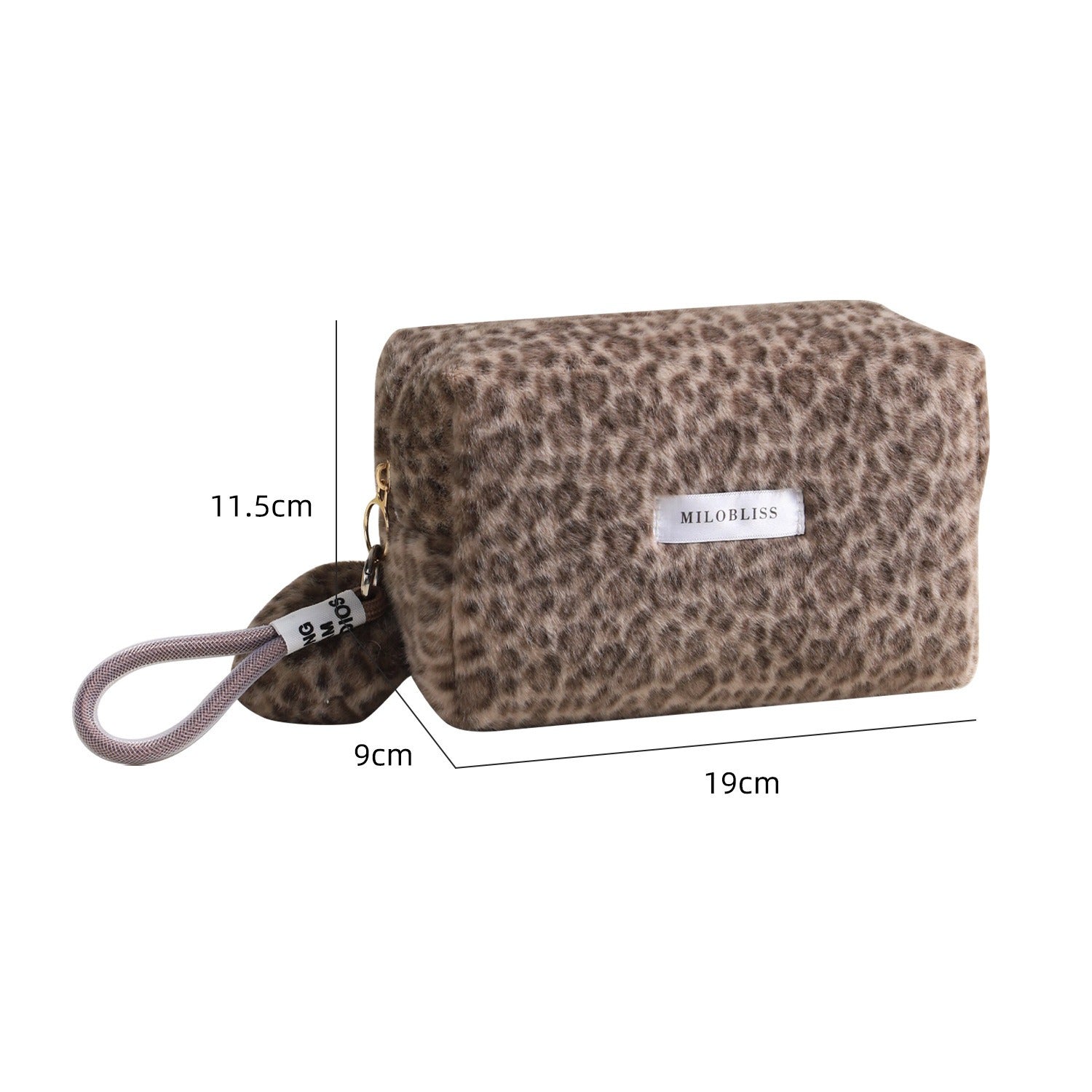 Leopard Plush Cosmetic Bag Organizer - Modomu