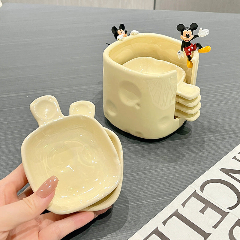 Kawaii Sauce Dish Set of 6 with Dish Jar
