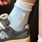 Puppy Label Double-Cuff Socks