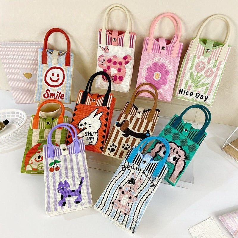 Knit Animal Phone Bag