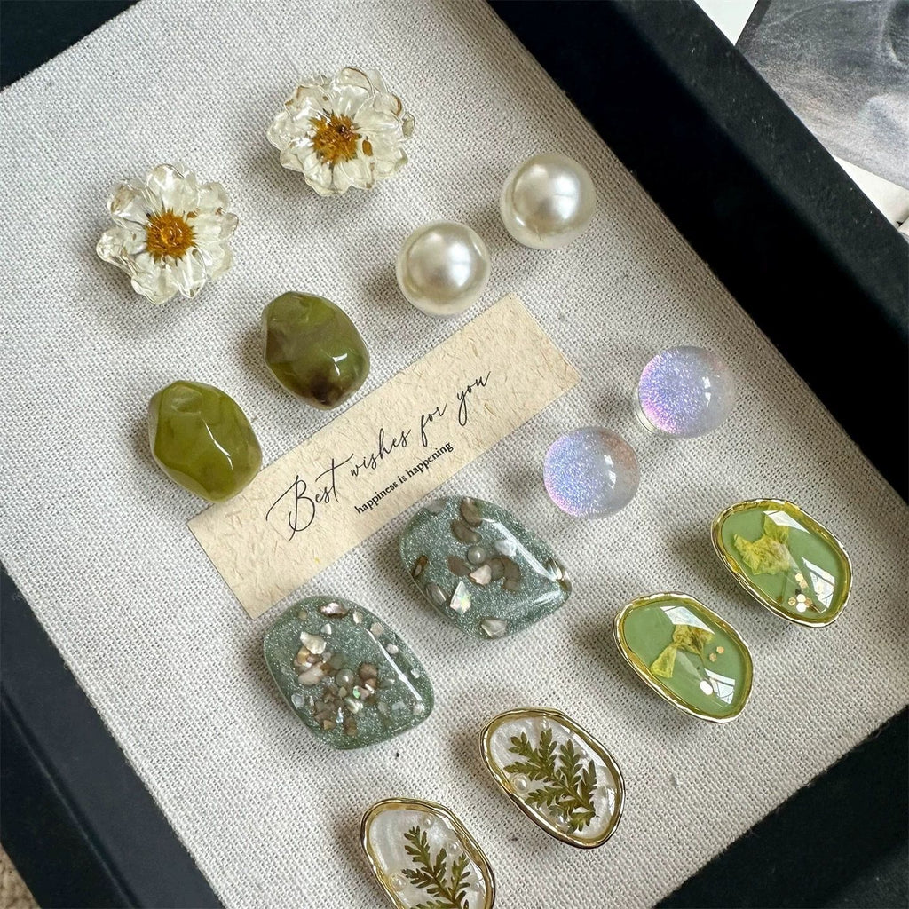 Pressed Fern Pebble Charms