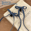 Denim Bow Hair Clips