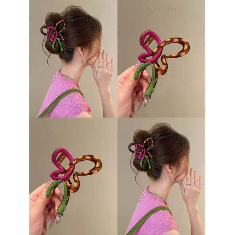Drip Glaze Butterfly Hair Clip