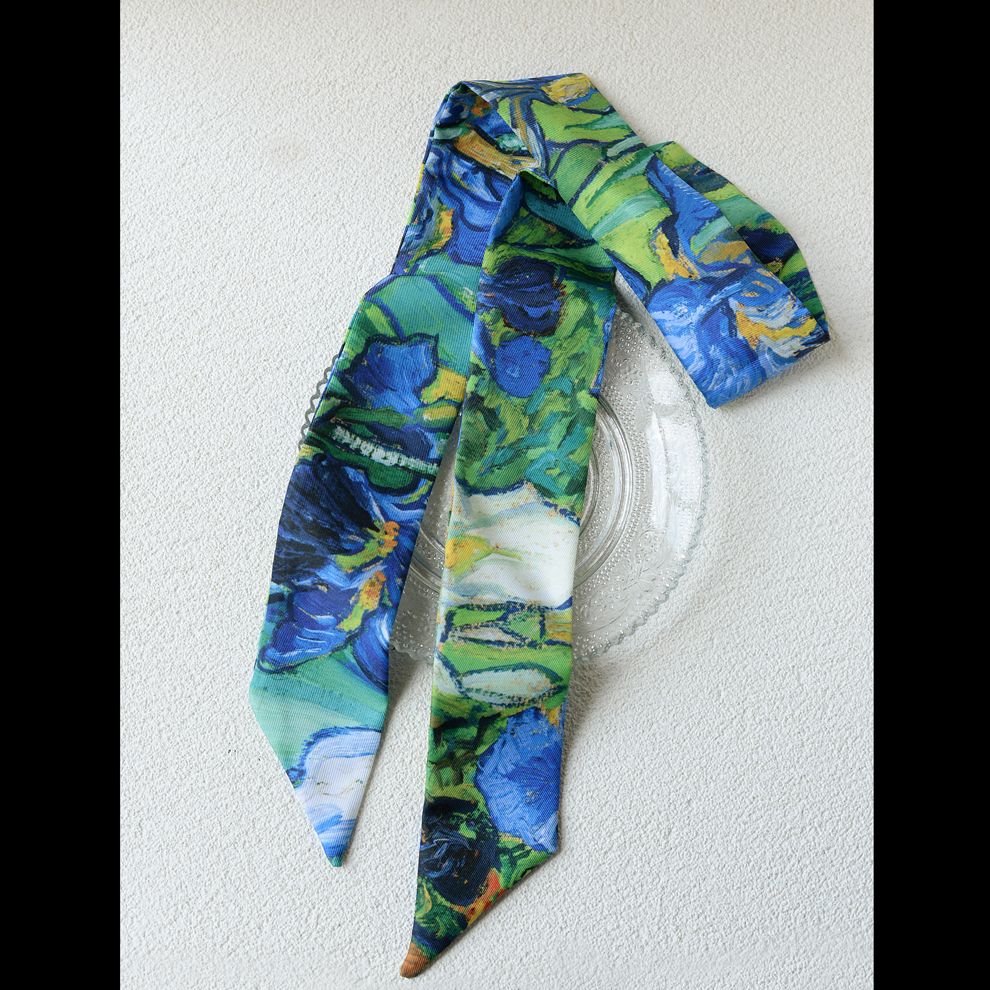 Art Print Narrow Silk Tie