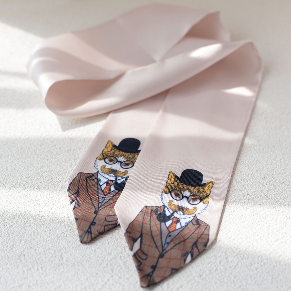 Animal Print Square Silk Tie - Modomu