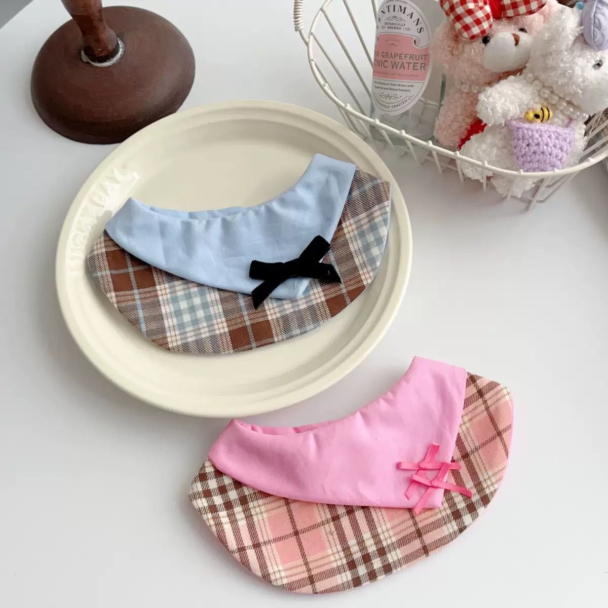 Plaid Pet Bib Bandana Scarf