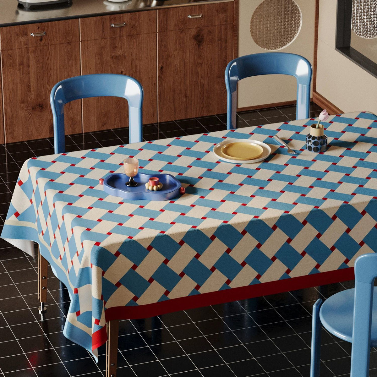Retro Weave Wipe-Clean Tablecloth