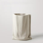 Textured Ceramic Paper Bag Vase - Modomu
