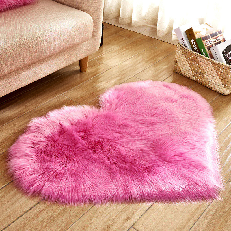 Plush Heart Shaped Floor Mat