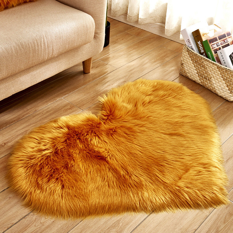 Plush Heart Shaped Floor Mat