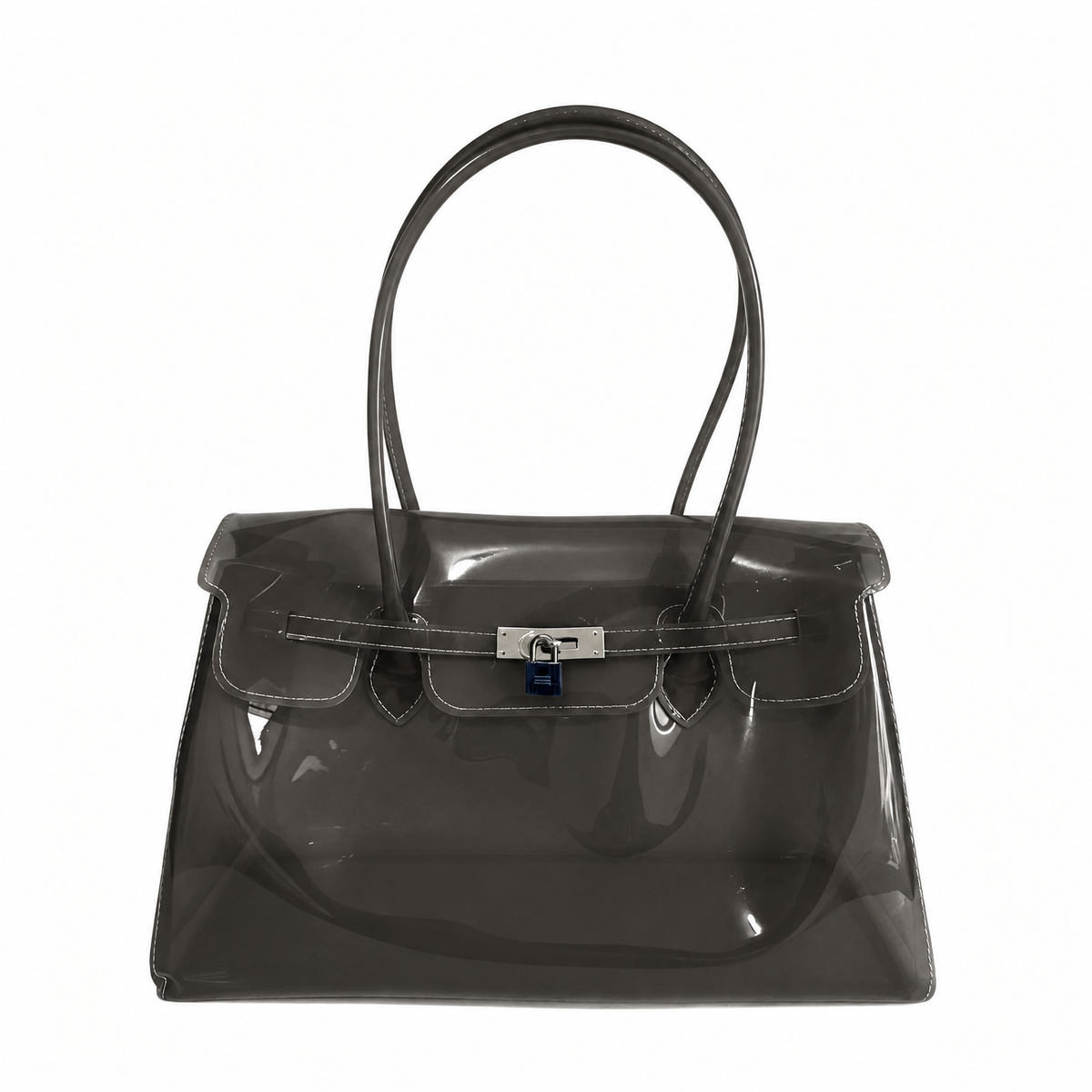 Oversized Padlock Jelly Tote